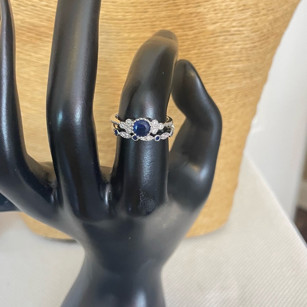 🦋Blue 2pc Ring Set - Picture 6 of 6